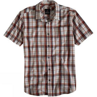 Camisa PrAna Tamrack Hombre - Rojas - Chile QMY526014